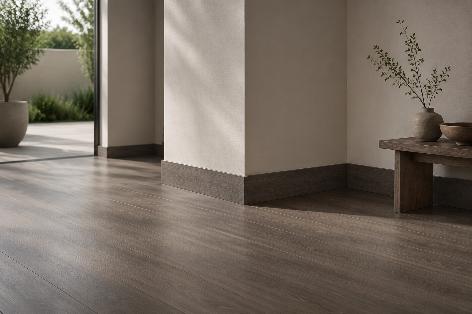 Piso SPC 5 mm madera en interior residencial moderno